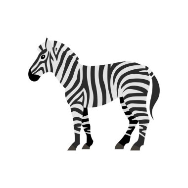 zebra emoji sembolü simge vektör illüstrasyonu