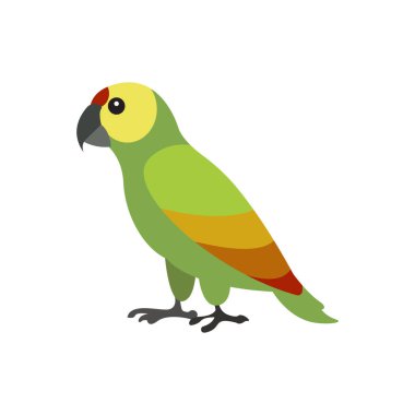 Papağan kuşu emoji sembolü işaret simgesi çizimi