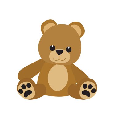 Oyuncak ayı emoji sembolü işaret simgesi çizimi