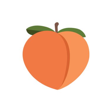 şeftali meyvesi emoji sembolü işaret simgesi illüstrasyonu