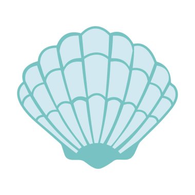 deniz kabuğu emoji sembolü simge vektör çizimi