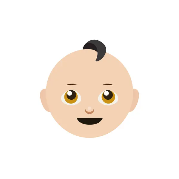 bebek gülümseyen yüz emoji sembolü simge çizimi