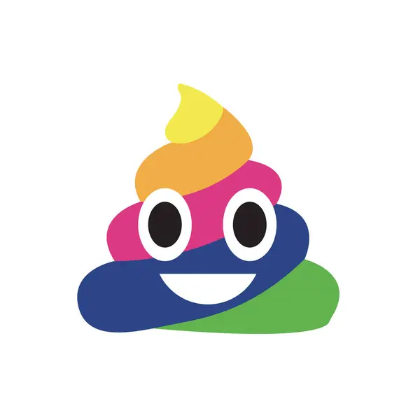 Kaka gökkuşağı yığını dışkısı emoji sembolü işaret simgesi gösterimi komik