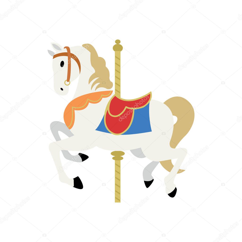 Carousel horse emoji symbol sign icon vector illustration Print