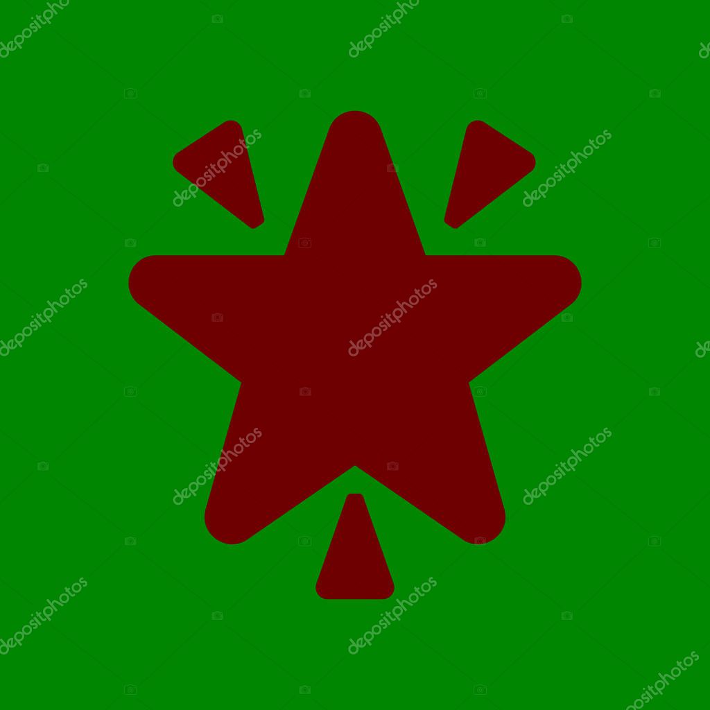Shining star emoji symbol sign icon vector illustration glowing