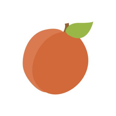 şeftali meyvesi emoji sembolü işaret simgesi illüstrasyonu