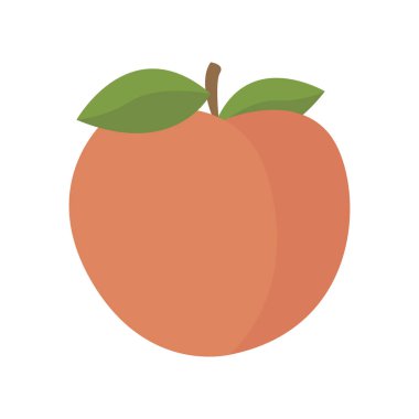 şeftali meyvesi emoji sembolü işaret simgesi illüstrasyonu