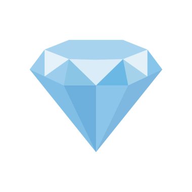 Mavi elmas mücevher emoji sembolü simge vektör illüstrasyonu