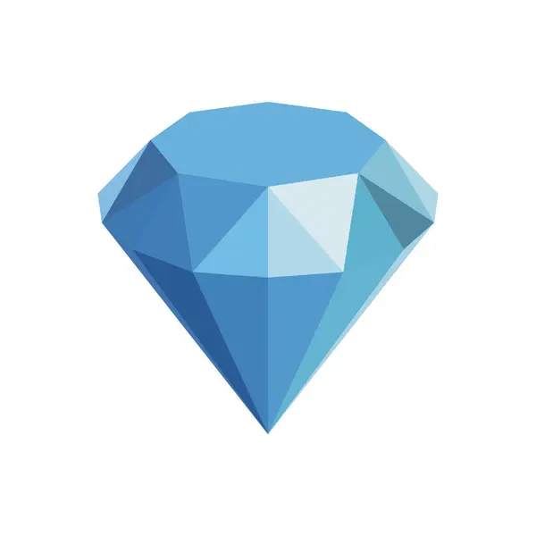 Mavi elmas mücevher emoji sembolü simge vektör illüstrasyonu
