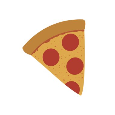 Bir dilim pizza emoji sembolü simgesi simge vektör çizim gıdası