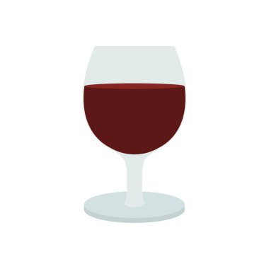kırmızı şarap kadehi emoji sembolü simge vektör illüstrasyonu