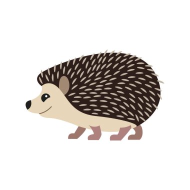 Şirin kirpi emoji sembolü simge vektör illüstrasyon hayvanı