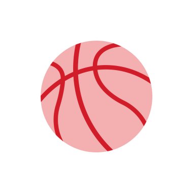 Pembe basketbol emoji sembolü işaret simgesi çizimi