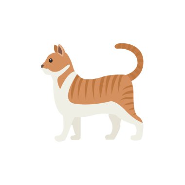 turuncu ayaklı kedi emojisi sembolü simge vektör illüstrasyonu