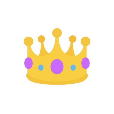 Kraliyet Kralı Prenses emoji sembolü simge ikon vektör illüstrasyonu