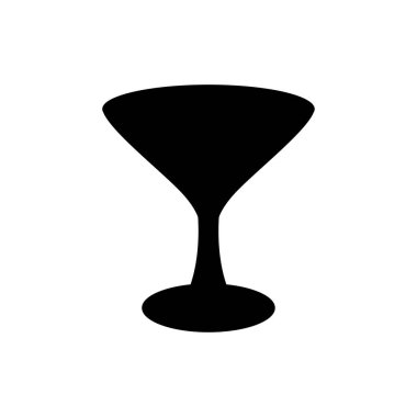 Martini bardağı, zeytinli kokteyl alkolü, emoji sembolü simge çizimi, ikon çizimi.