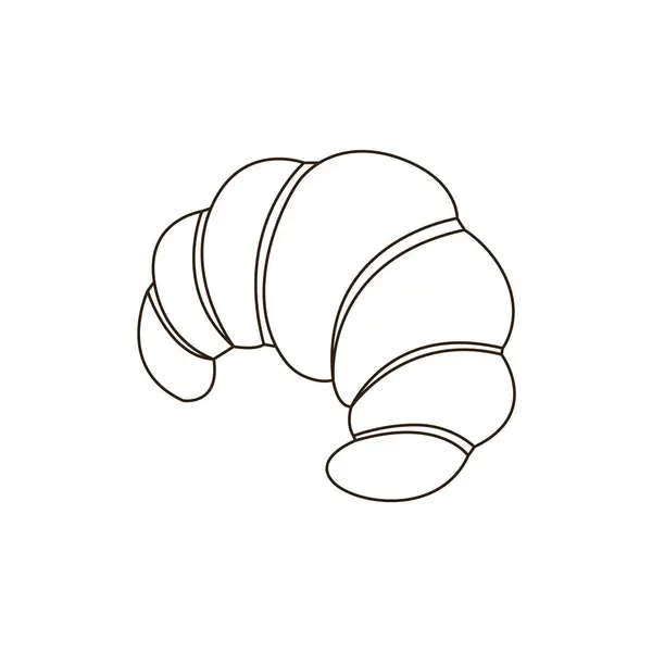 Kruvasan fırını güzel Fransız kahvaltısı leziz emoji sembolü simge çizimi besin