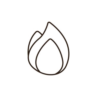 Ateş yanan şenlik ateşi emoji sembolü simge vektör çizimi izole düz