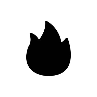 Ateş yanan şenlik ateşi emoji sembolü simge vektör çizimi izole düz