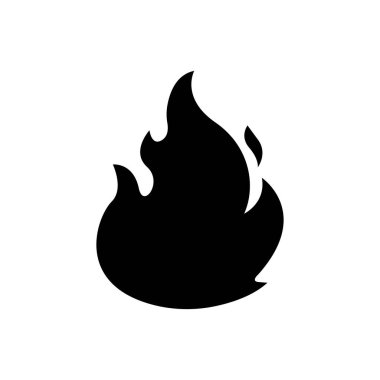 Ateş yanan şenlik ateşi emoji sembolü simge vektör çizimi izole düz