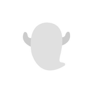 Komik hayalet cadılar bayramı bu emoji sembolü simge vektör çizimi izole edilmiş düz