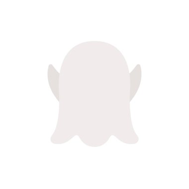 Komik hayalet cadılar bayramı bu emoji sembolü simge vektör çizimi izole edilmiş düz