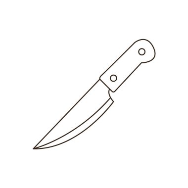 Bıçak emoji sembolü simge vektör çizimi izole edilmiş düz