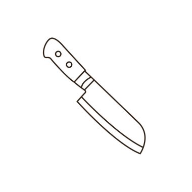 Bıçak emoji sembolü simge vektör çizimi izole edilmiş düz