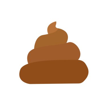 bok yığını komik surat gülümseme emoji sembolü simge vektör çizimi izole düz