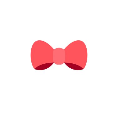 hediye yayı emoji sembolü simge çizimi izole edilmiş düz