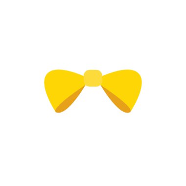 hediye yayı emoji sembolü simge çizimi izole edilmiş düz