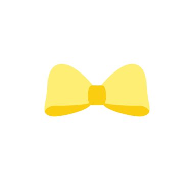 hediye yayı emoji sembolü simge çizimi izole edilmiş düz