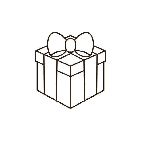Hediye kutusu hediye hediyesi emoji sembolü simge vektör illüstrasyonu izole edilmiş düz