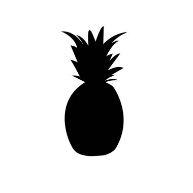Ananas ananas vektör besin sembolü taze meyve illüstrasyonu yaz emojisi