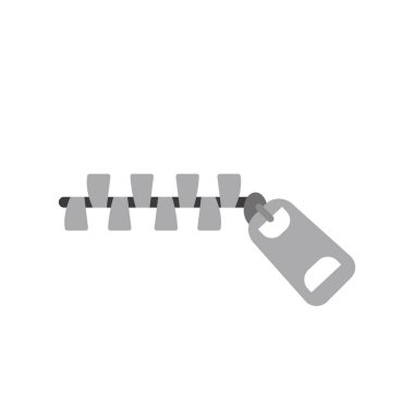 Fermuar emoji sembolü simge simgesi vektör illüstrasyonu izole edilmiş düz zip