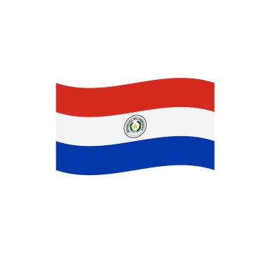 Paraguay emoji sembolü simge işareti simgesi illüstrasyonu izole edilmiş düz dalga pankartı 