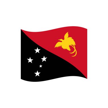 Papua Yeni Gine emoji sembolü simge sembolü gösterimi izole edilmiş düz dalga pankartı 