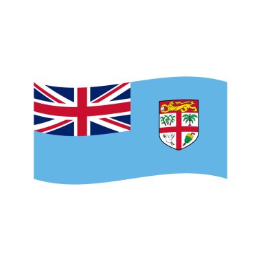Fiji emoji sembolü simge simgesi simgesi çizimi izole edilmiş düz dalga pankartı 