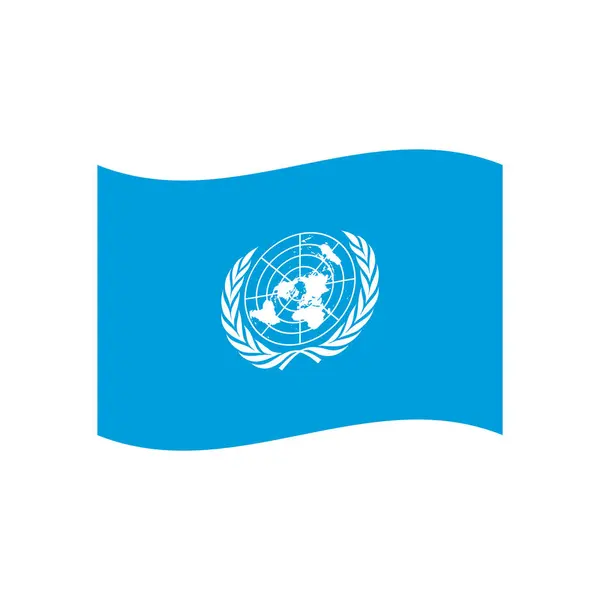 BM Birleşmiş Milletler emoji sembolü simge sembolü simgesi illüstrasyonu izole edilmiş düz dalga pankartı 