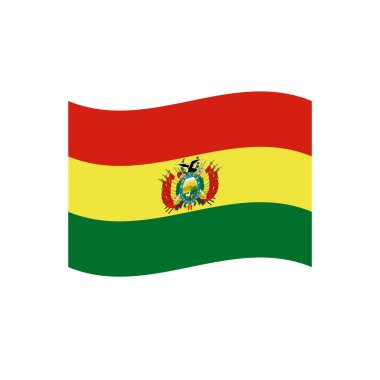 Bolivya emoji sembolü simge işareti simgesi illüstrasyonu izole edilmiş düz dalga pankartı 