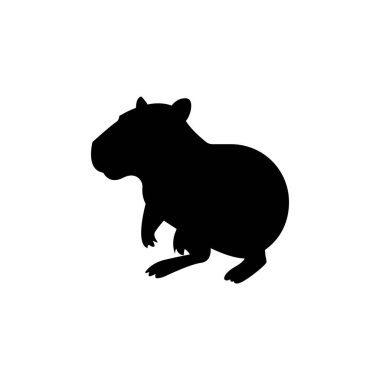 Capybara hayvan emoji sembolü simge vektör illüstrasyonu izole edildi