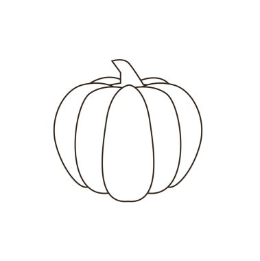 Cadılar Bayramı Balkabağı Jack-o-Lantern Turuncu Sebze Sonbahar Süslemesi emoji Sembol Simgesi Simgesi İkonları Düz Çizim