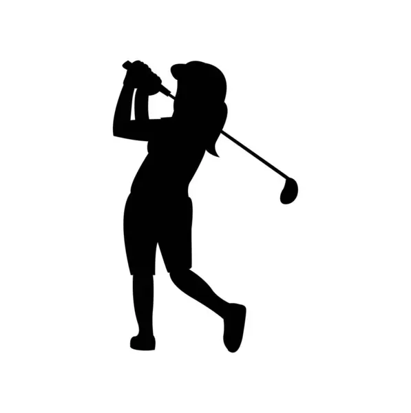 Golfçü kişi emoji sembolü simgesi simge çizimi izole edildi