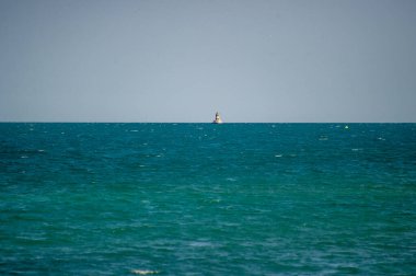 Bulgaristan 'ın Pomorie kentinde deniz feneri