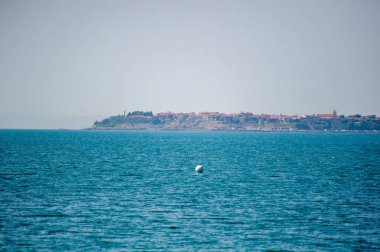 Bulgaristan 'daki eski Nesebar deniz manzarası