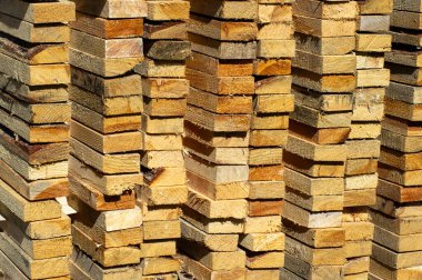 ahşap tuğla yığını