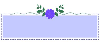 Çiçek düzenlemesiyle süslenmiş modern pankart