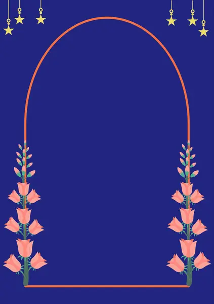 Güzel çiçek buketleriyle süslenmiş mavi bir A5 kapağı.