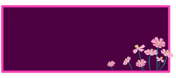 Çiçek düzenlemesiyle süslenmiş modern pankart