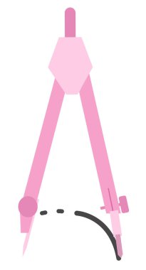 Şirin Pembe Pusula Çember Çiziyor